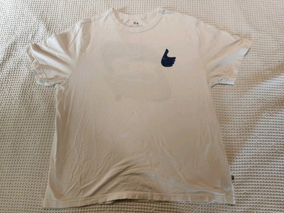 Free Assembly Mens Graphic T Shirt White Blue Thumbs Up Size XL