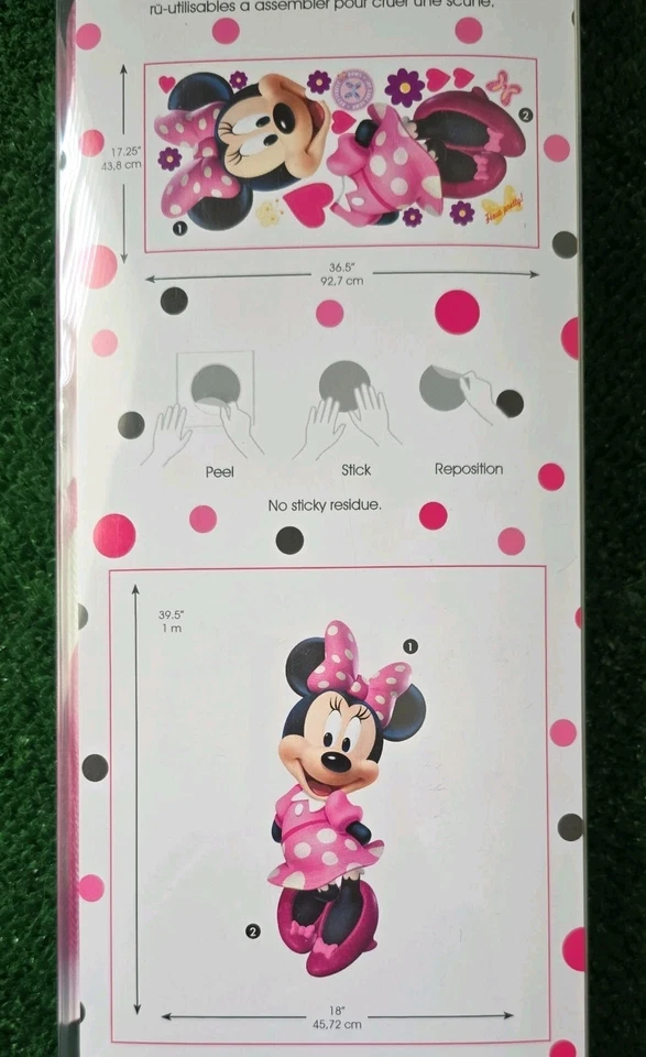 Adesivo de parede Diseny Mickey & Friends - Minnie Bow-tique peel & stick gigante - Imagem 3 de 3