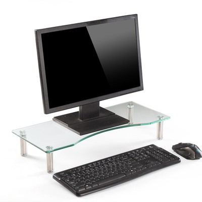 Ttap Klarglas Monitorständer / Laptop & Computer TV Bildschirm Erhöhung / Höhe