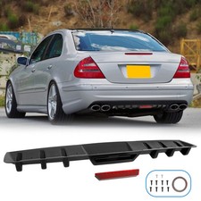 For Mercedes-benz W212 W211 E63 Amg Car Rear Diffuser 6 Fins Bumper Lip Splitter