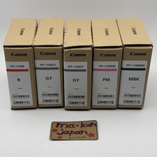 Canon PFI-1100 Ink Tank Set 160ml 5 Colors New Expired R,GY,GY,PM,MBK