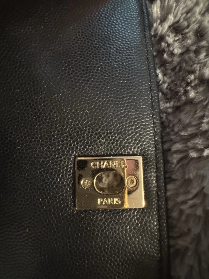 Chanel Coco Flap Black Caviar Leather Quilted Top Handle/Shoulder Bag - Image 4 of 4