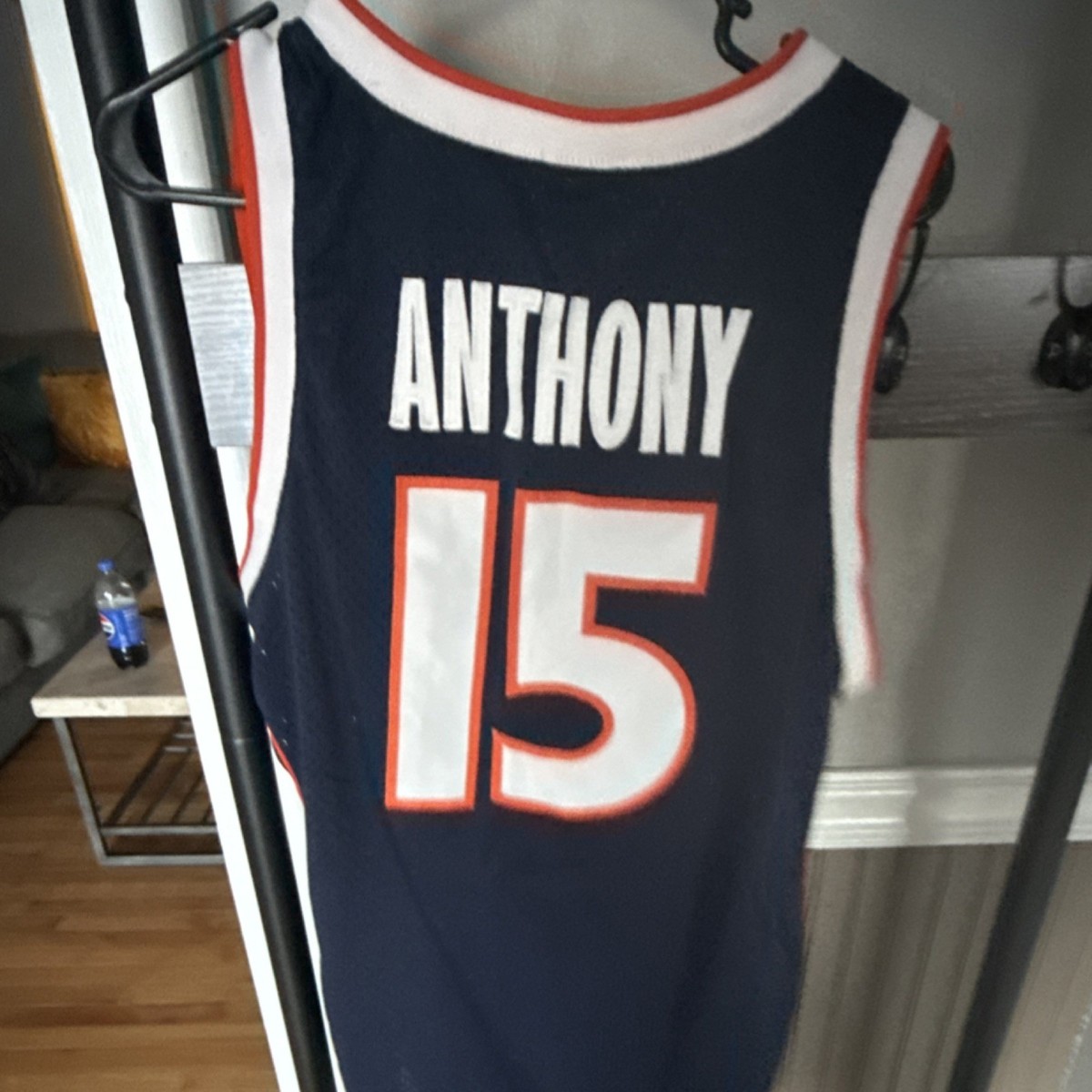 Nike Syracuse Orange Basketball Jersey Anthony #15 Size L Navy