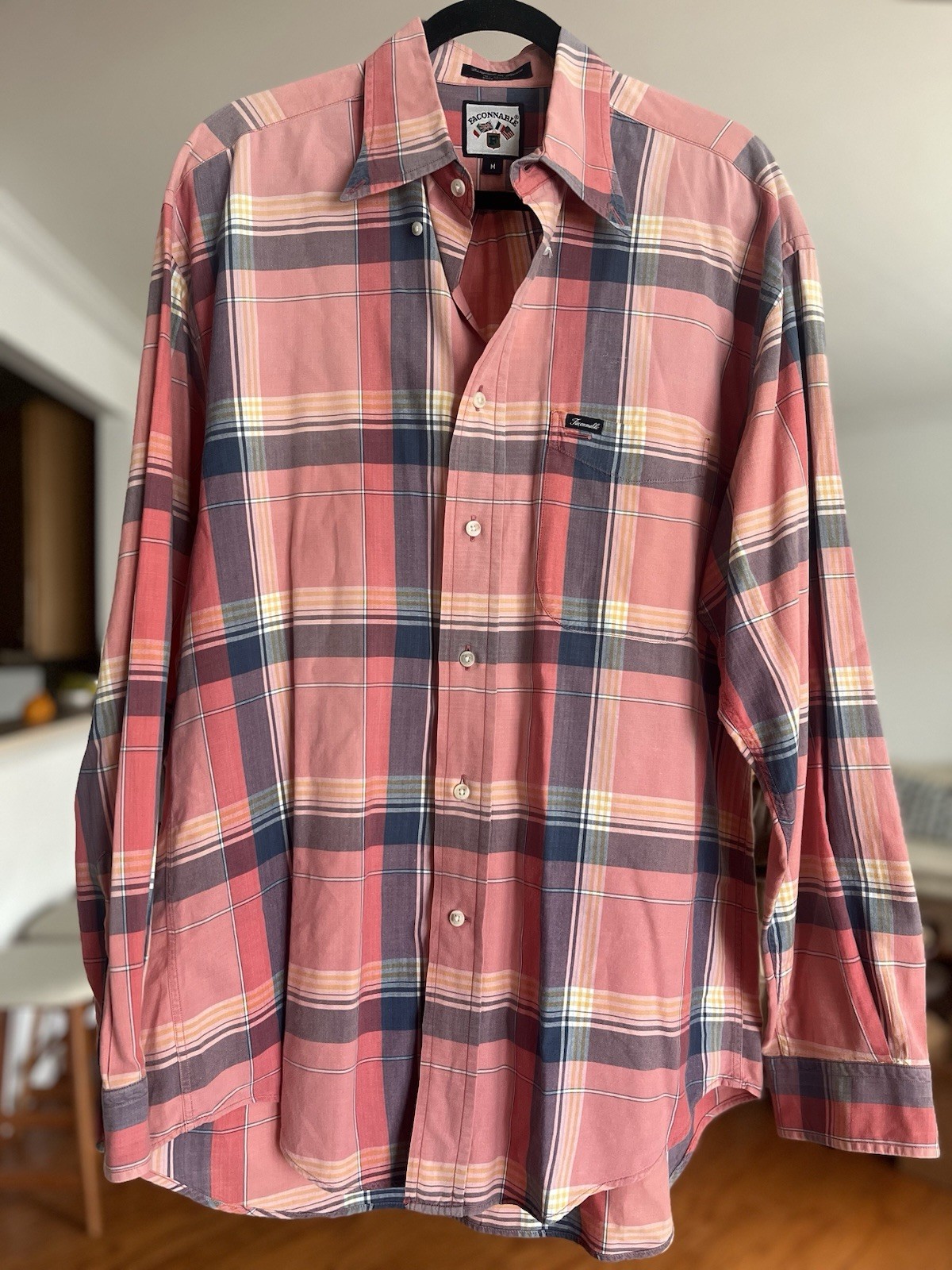 Faconnable Multi-Colored Plaid Button Down / Up S… - image 1