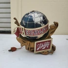 Vintage 1976 Schlitz Beer Lighted Rotating Mechanical Globe Cash Register Sign