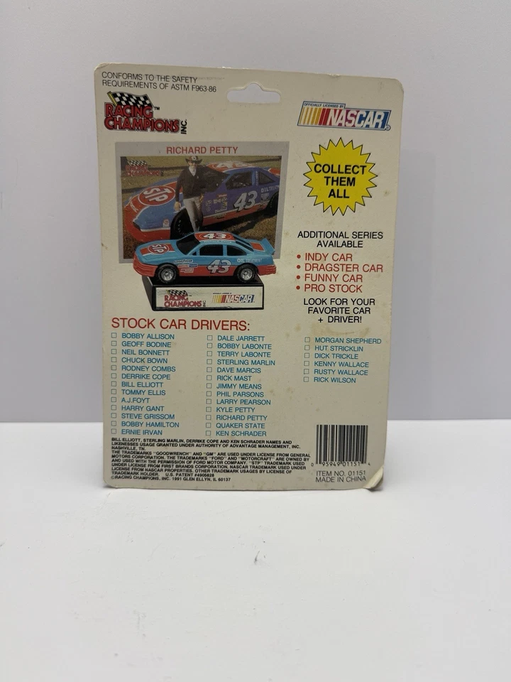 Racing Champions 1991 Rick Mast #1 Oldsmobile Stock Car 1/64 diecast nuevo Foto 2 de 2