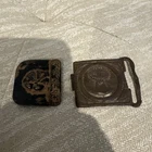 Lot Of 2 Confederate Civil War South Carolina Palmetto Sash Buckles
