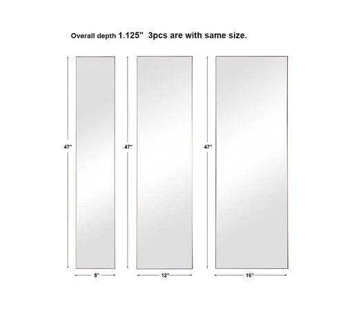 Uttermost 09631 Rowling 16" W x 47" H Rectangular Metal Framed - Gold - Picture 2 of 9