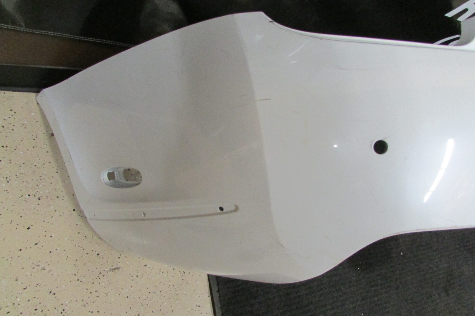 2007 Bentley GT Convertible, Rear Bumper Cover, Used, White, P/N 3W8807417AK