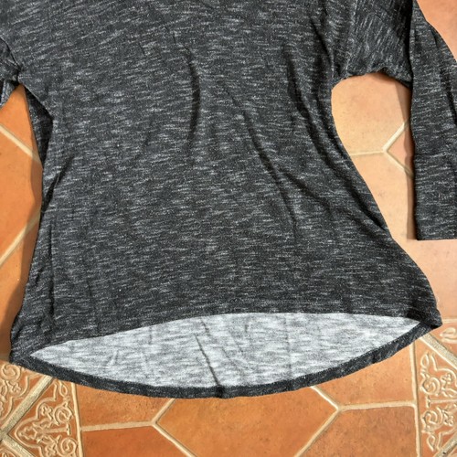 Mudd Woven Heather Grey High Low Long Sleeve Sweater Girls Youth Size 7/8 - Picture 5 of 7