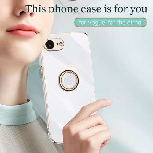 For iPhone 17 Pro Max 16/15/13 Pro Max Plating Ring Holder Soft Phone Case Cover - Picture 13 of 27
