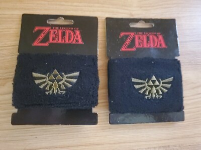 Legend Of Zelda Sweat Bands Wrist Bands NEW Set Of 2 Nintendo Bioworld OS