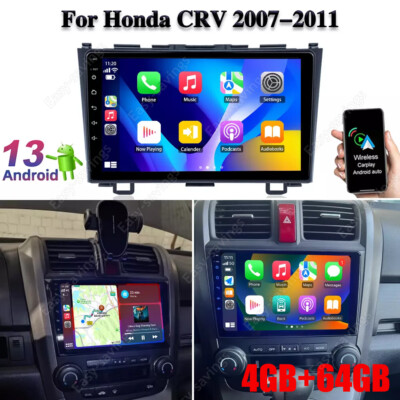  For Honda CRV 2007-2011 Android 15 Apple Carplay Car Stereo 4+64GB Radio GPS 