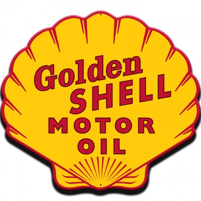 Shell Clamshell Metal Sign ( Plasma-Cut ) 30