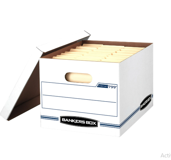 Bankers Box Basic Duty Letter/Legal File Storage Box with Lids, 10 Pack ...