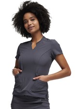 Pewter HeartSoul Scrubs Split Neck Top HS765 PEWH