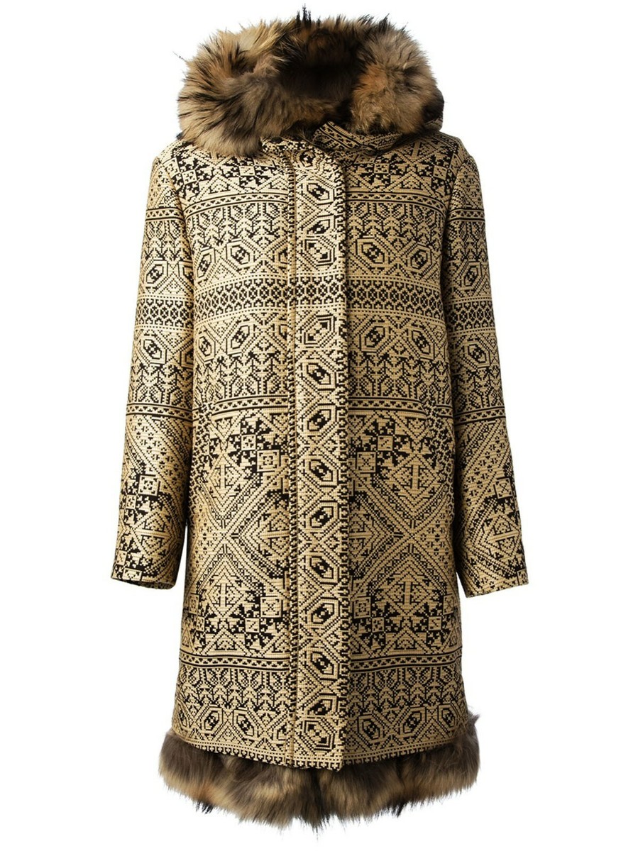 【送料&関税込】Etro Jacket With Fur Collar NEW ETRO JACQUARD DETACHABLE FUR RABBIT LINING RACCOON