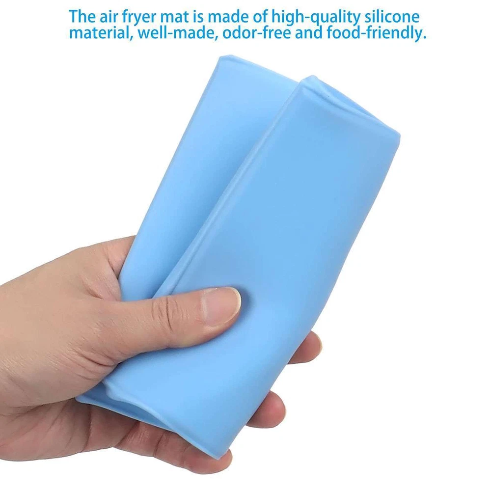Air Fryer Silicone Pot Basket Non-Stick Safe Oven Square Baking Tray Foldable