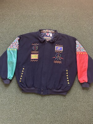 Vintage GRAIL Nike Urban Jungle 90's Leather Letterman Jacket XL