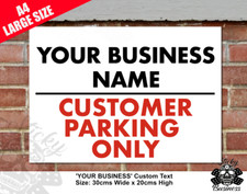 CUSTOMER PARKING ONLY Sign Custom Company YOUR NAME Personalised Wall Outdoor