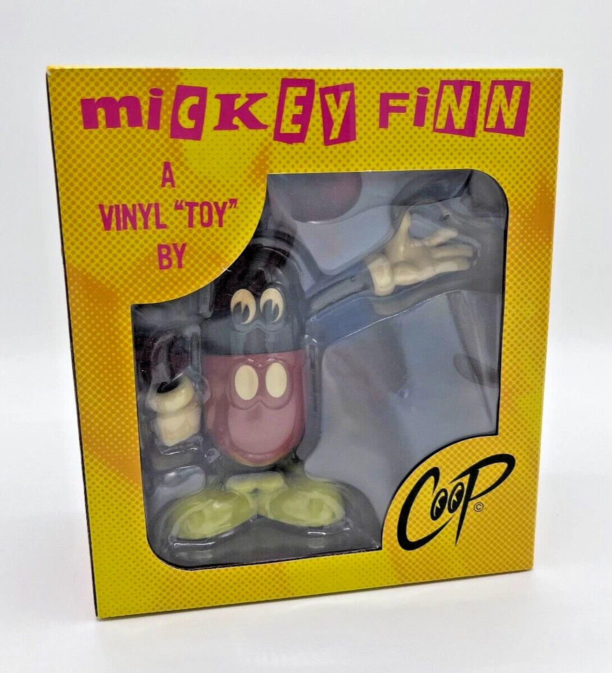 Juguete de arte de vinilo Coop's 2017 Mickey Finn Lowbrow receta original por 3D retro en caja Foto 3 de 4
