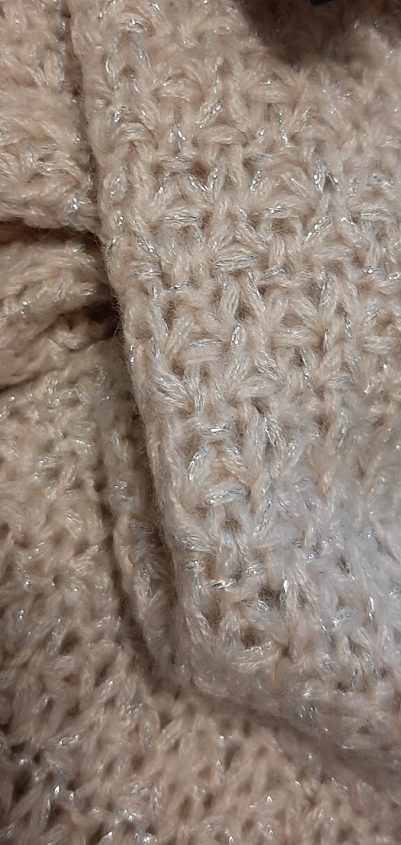 Cejon Infinity Loop Scarf Chunky Knit Silver Meta… - image 4