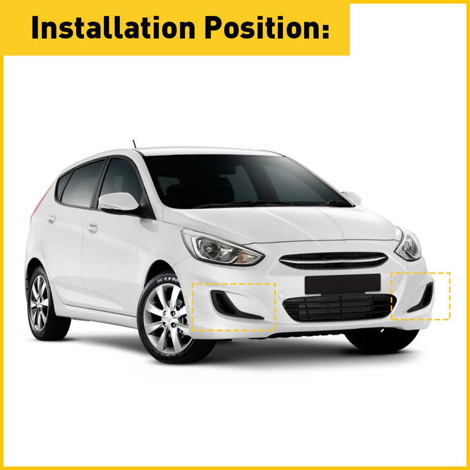 Rear Bumper Lights Fog Covers For 20162017 LE Hyundai Accent 20152017