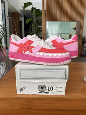 A Bathing Ape Bape Sta x Kaws Chompers Pink