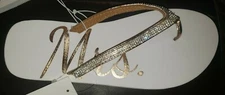 CAPELLI FLIP FLOPS Bridal "Mrs." Gold, Rhinestones Size 11