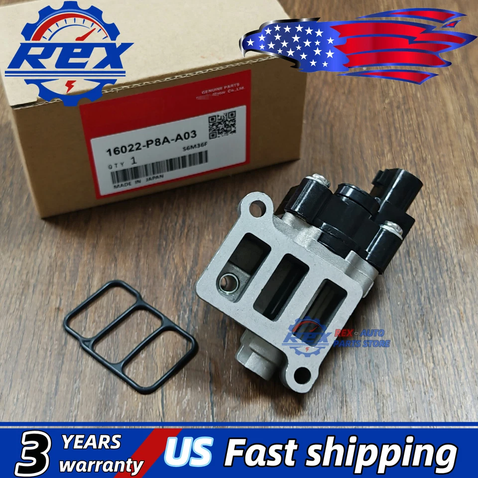 Válvula de control de aire de ralentí 16022-P8A-A03 OEM para Honda Odyssey Pilot Accord Acura Foto 3 de 4