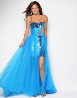 blue dress from anastasia V Neck Aqua Blue Stretch Satin Mermaid Prom Dresses Custom Color / US4