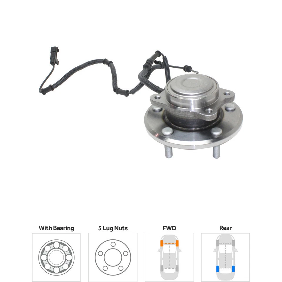 Kit de buje de rueda para 08-11 Chrysler Town & Country Dodge Grand Caravan Volkswagen Foto 2 de 4