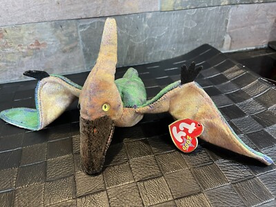 Ty Beanie Baby SWOOP the Pterodactyl Dinosaur MWMT Stuffed