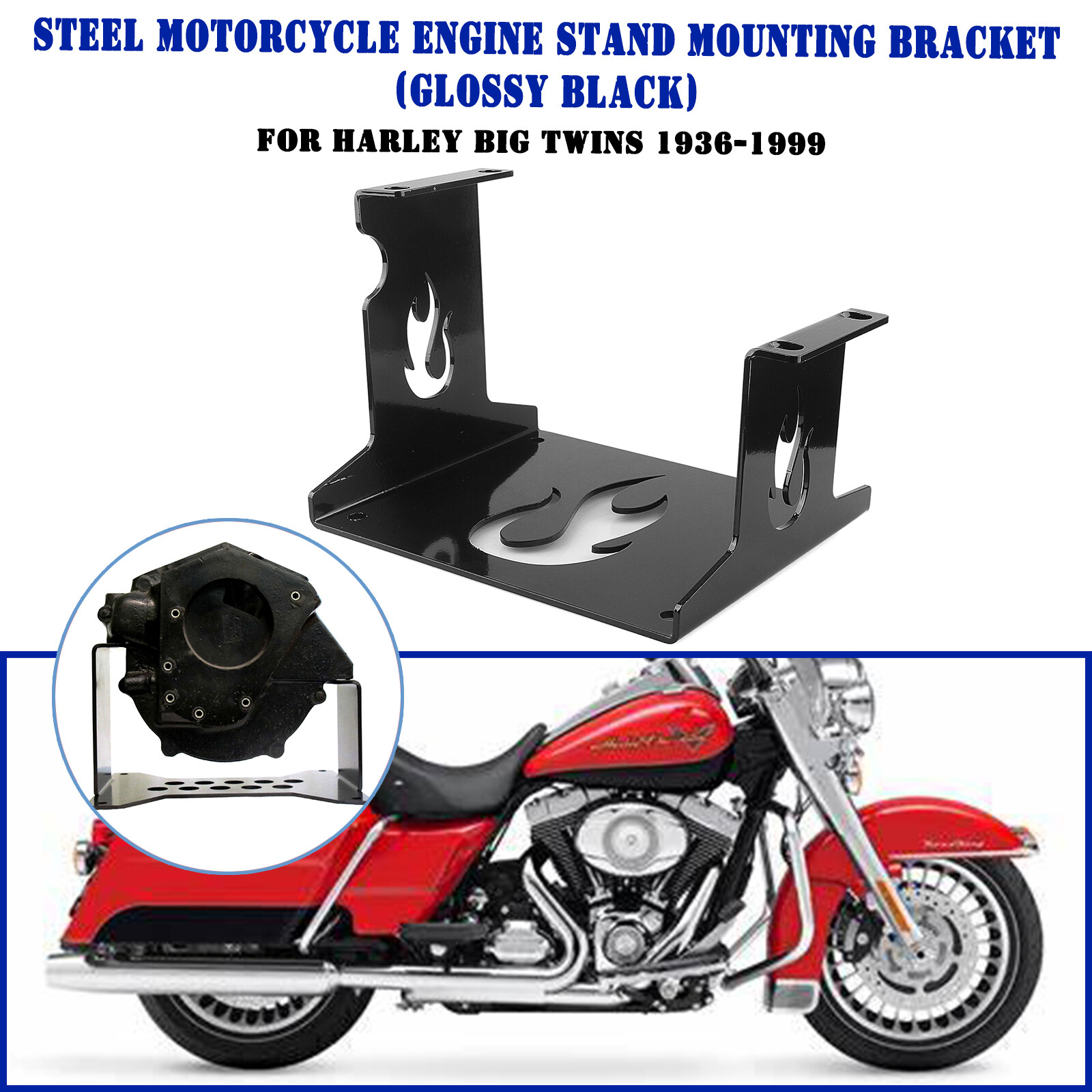 Motorcycle Engine Stand Mounting Bracket Kit For Harley Big Twin Engine