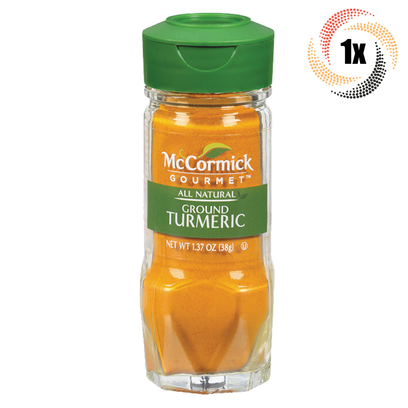 1x Шейкер McCormick Gourmet с органической приправой из молотой куркумы без ГМО | 1,37 унции