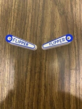 Gottlieb 2 inch flat top white flipper plastics with screw hole MIBS,AQUARIUS