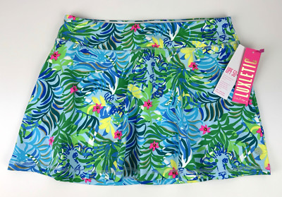 NWT Lilly Pulitzer Aila Skort Luxletic Via Parigi Multi UPF 50+ Size Medium
