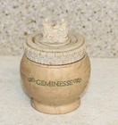 Vintage Max Factor® GEMINESSE™ Moisturizer Empty Milk Glass Lidded Pot Jar