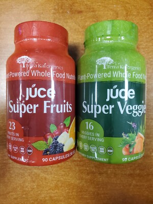 2 PK: Terra Kai Organics Juce Super Fruits & Veggies 90 Caps ea Exp 3/31/25 R3P2