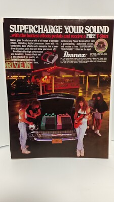 IBANEZ GUITAR EFFECTS POWER SERIES PEDALS  1988  PRINT AD.  11 X 8.5  x1