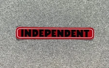 Independent Truck Company Bar Skateboard Sticker 4" Black/Red Authentic NHS