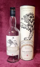 LAGAVULIN GAME OF THRONES HOUSE LANNISTER Single Malt Scotch Whisky Box / Bottle