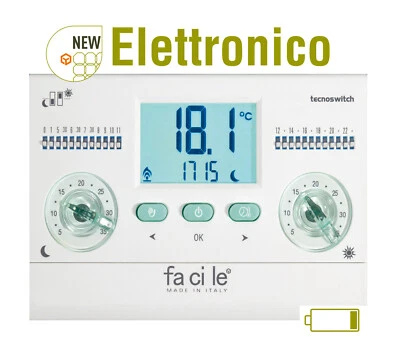 TECNOSWITCH Termostato cronotermostato DA PARETE ELETTRONICO GIORNALIERO PARETE O BOX 503