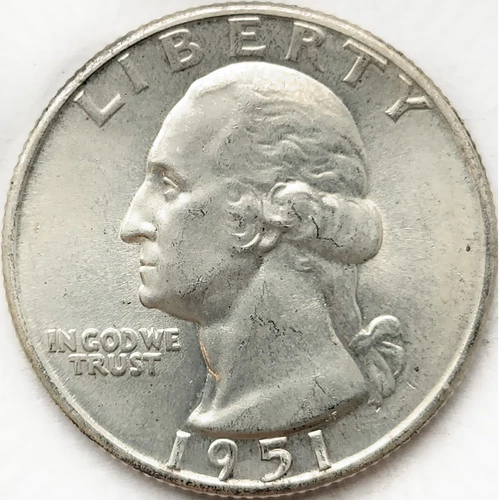 1951-D Washington Quarter Dollar 25c in Unc * Beautiful Satin Luster! * 1951D