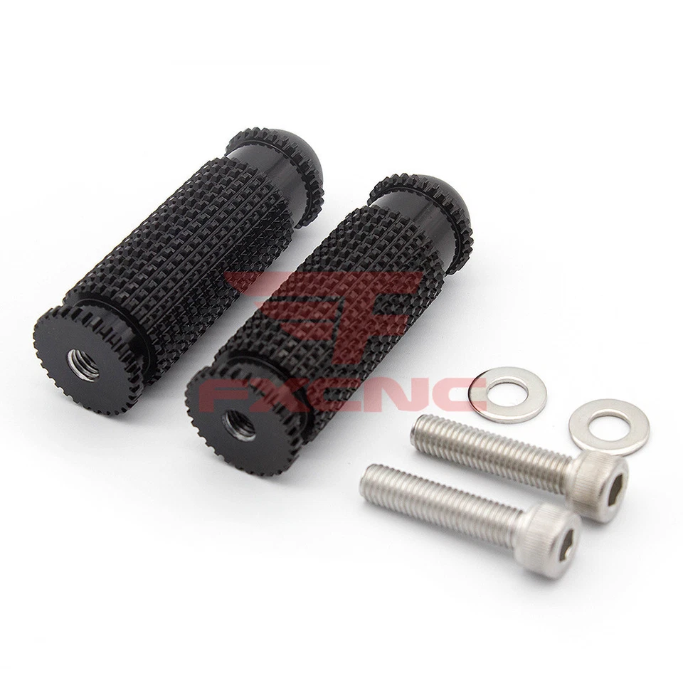 Juego trasero reposapiés reposapiés estribos negro carreras motocicletas Foto 4 de 4