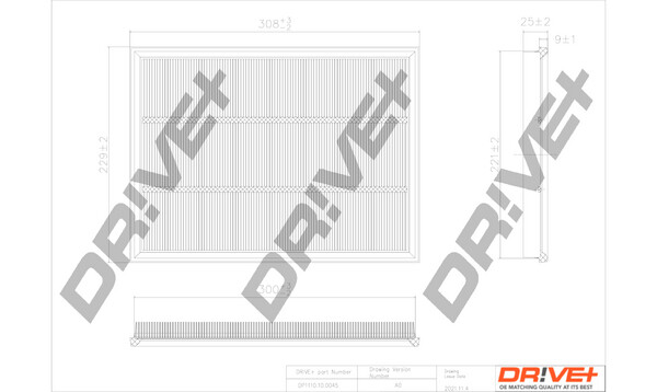 Dr!ve+ DP1110.10.0045 Luftfilter FÜR Irmscher Opel Vauxhall-image