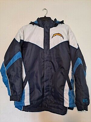 NFL Chargers Men's Size XL Stadium Parka/Coat and Vest Reversible w