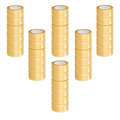 72 Rls 2''x110 Yds Yellow Transparent Secure Hybrid Packing Sealing Tape 1.75 Mil