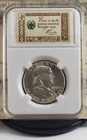 1962-P Franklin Silver Half Dollar with Vintage U.S. Stamps - Very Nice! W2