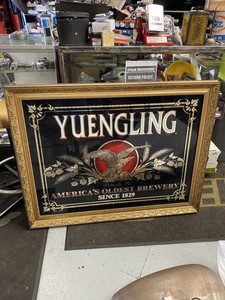 Vintage Yuengling Bar Beer Sign 35x45 Breweriana Decor Mirror Advertising Man Ca